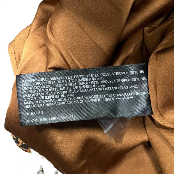 Finders Keepers Lana Snakeskin-Print Mini Dress Brown Black Size US 4 - Picture 12 of 12